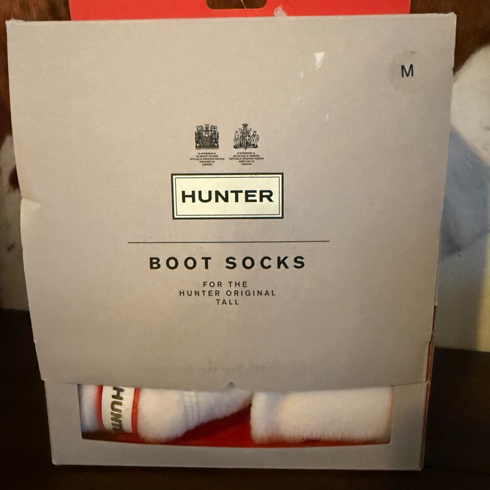 Hunter light pale pink tall socks size medium